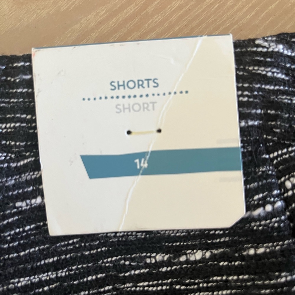 Black and white dress shorts for women size 14